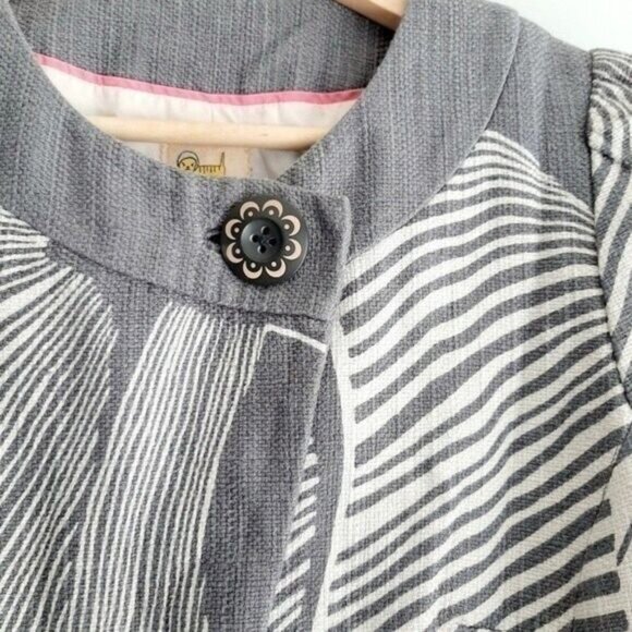 TAIKONHU Anthropologie Flights Of Fancy Short Sleeve Crop Jacket Sz 4 - Picture 7 of 15